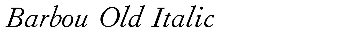 Barbou Old Italic